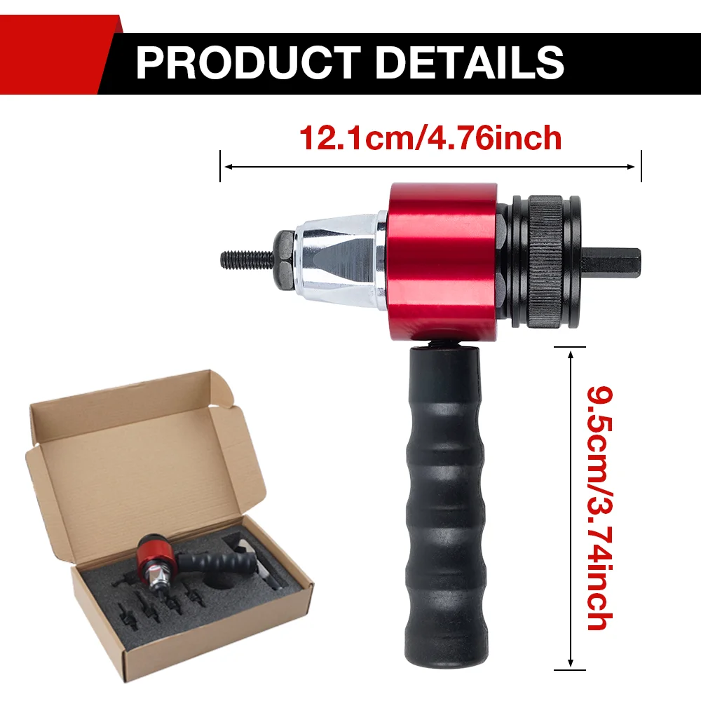 Rivet Gun M3 M4 M5 M6 M8 Household Electric Rivet Nut Gun Converter