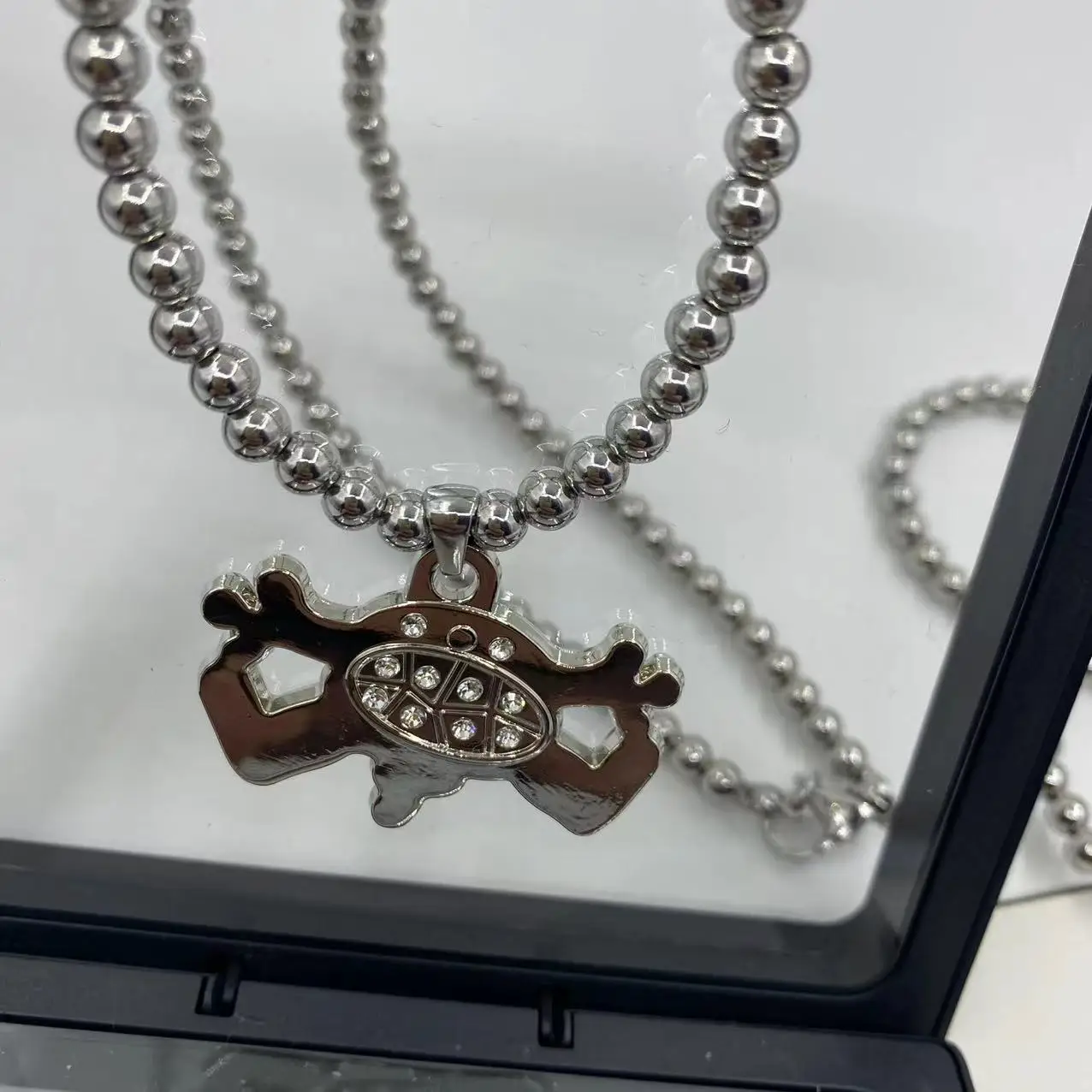 Europe and America Hip Hop Style Necklace Fashion Trend Men's Pendant Necklace Stainless Steel Niche Jewelry Accessories Gift 4