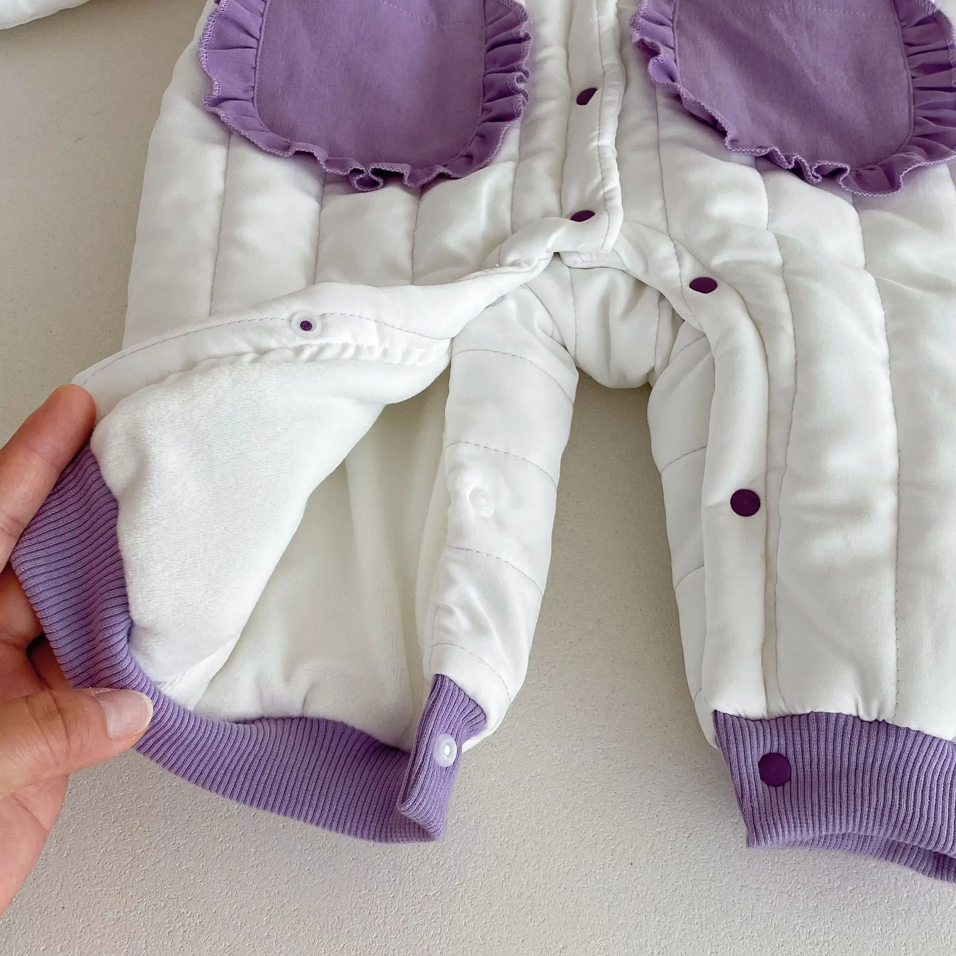 Winter Newborn Infant Baby Girls thickened onesie girl baby clip cotton Rompers Kids Onepiece Fashion Baby Clothing