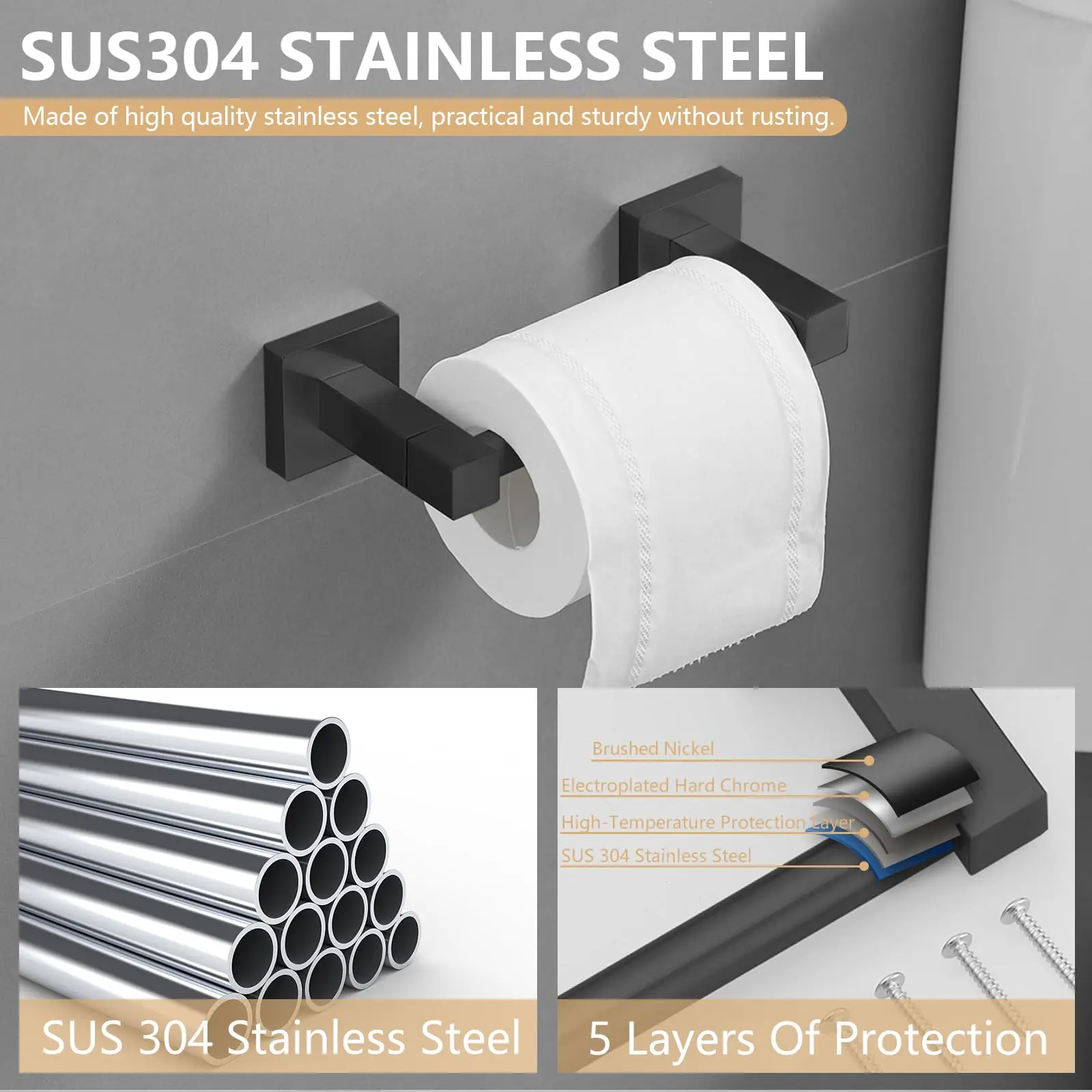 Toilet Paper Holder Toilet Roll Holder Stainless Steel Toilet Roll Holder