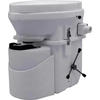 Composting Toilet Close Quarters Spider Handle Design Easy Install No Odor Huge Capacity Effective Empty White 20.98"D x 19.02"W 2