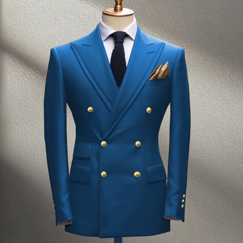 Veste de costume bleue pour homme