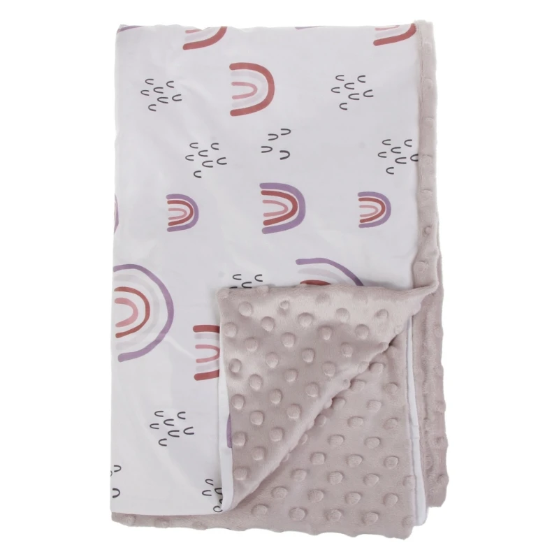 Soft Plush Minky Blanket Toddler Receiving Blanket Throw for Baby Toddler D5QA