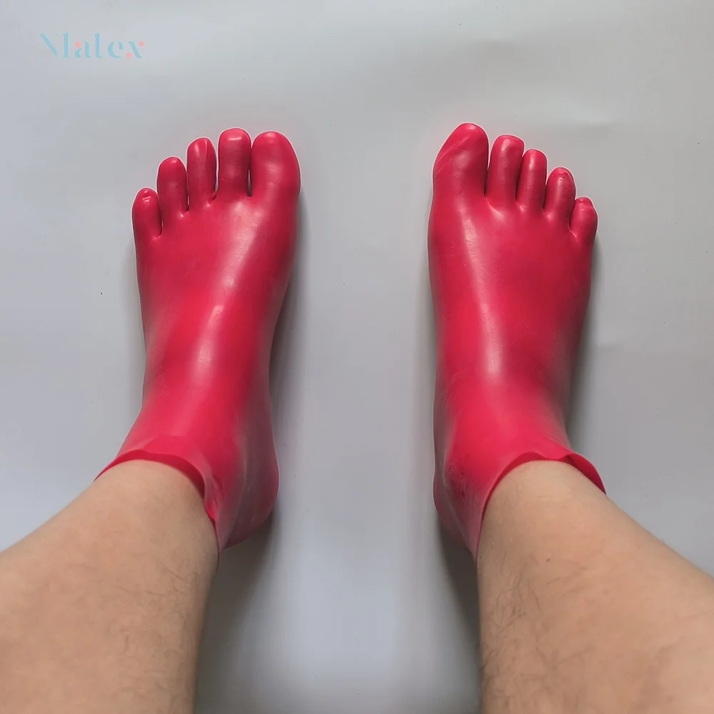 Natural Latex Short Five-Finger Socks 0.6-0.9mm Thickness Enhanced Comfort and Style