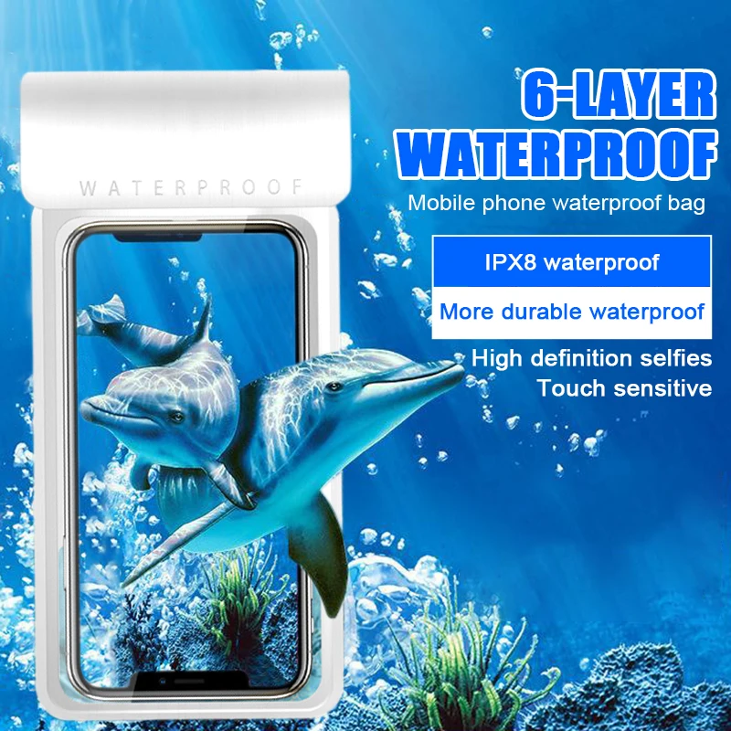Universal Waterproof Phone Case Waterproof Bag Suitable For Mobile Phone Swimming Case 360&deg; Swim