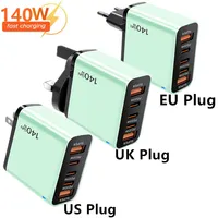 4-in-1 Type C Cable USB C PD Fast Charger 5 Ports Quick Charge Phone Adapter For iPhone Samsung Xiaomi Huawei OPPO Wall Charger 2