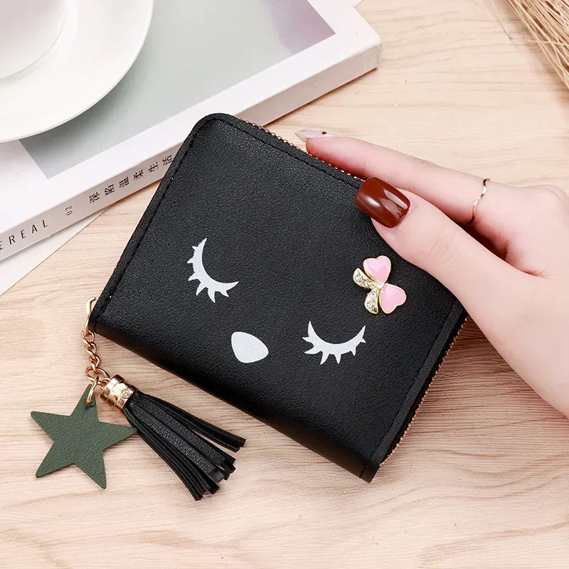 New Fashion Card Bag Cute Wallet Women Student Zipper Coin Purse Children's Coin Pouch Credit Card Holder Id Holder Case