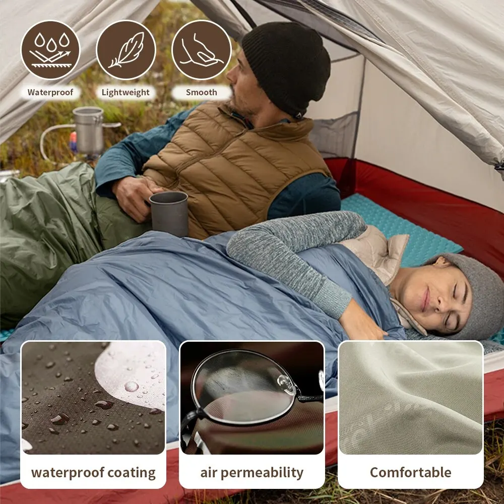 Naturehike Outdoor Sleeping Bag Waterproof Splicable Ultralight Double Quilt Liner Portable Adults 3 Season Camping Sleeping Bag