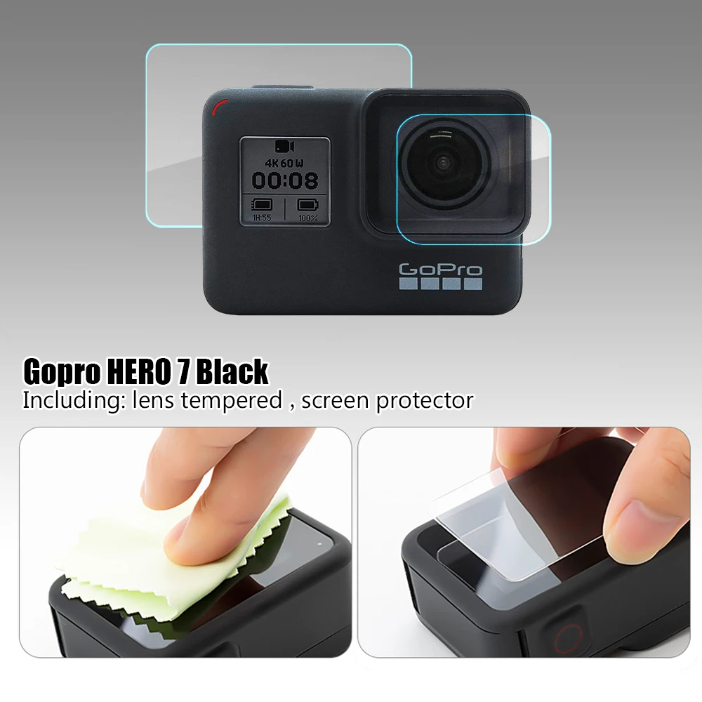 GoPro Hero 11 10 9 8 7 6 5 블랙 Go Pro Hero10 Hero9 카메라 렌즈 스크린 커버 액세서리용 강화유리 스크린 보호 필름