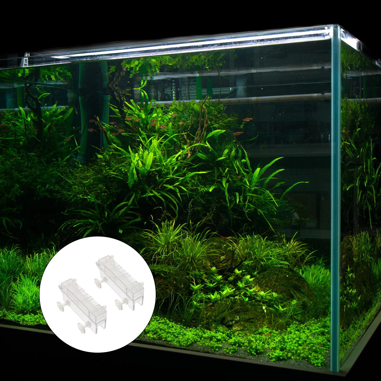 2 PCS Aquarium Light Stand Acrylic Fish Tank Lighting Tool Aquatic