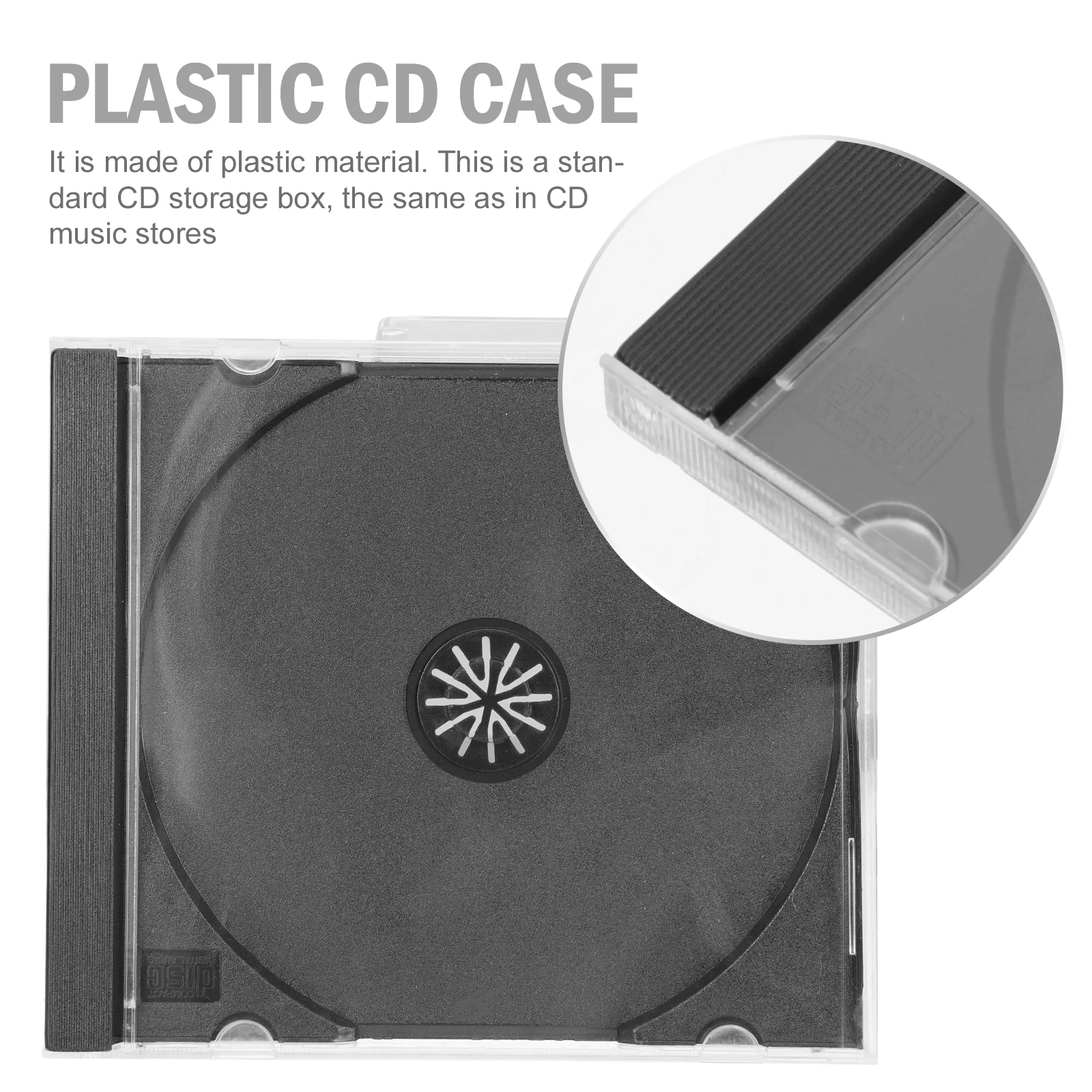 CD 디스크 케이스 DVD 스토리지 슬림 지갑 컨테이너 보호 쉘 정리함 플라스틱, 6 개