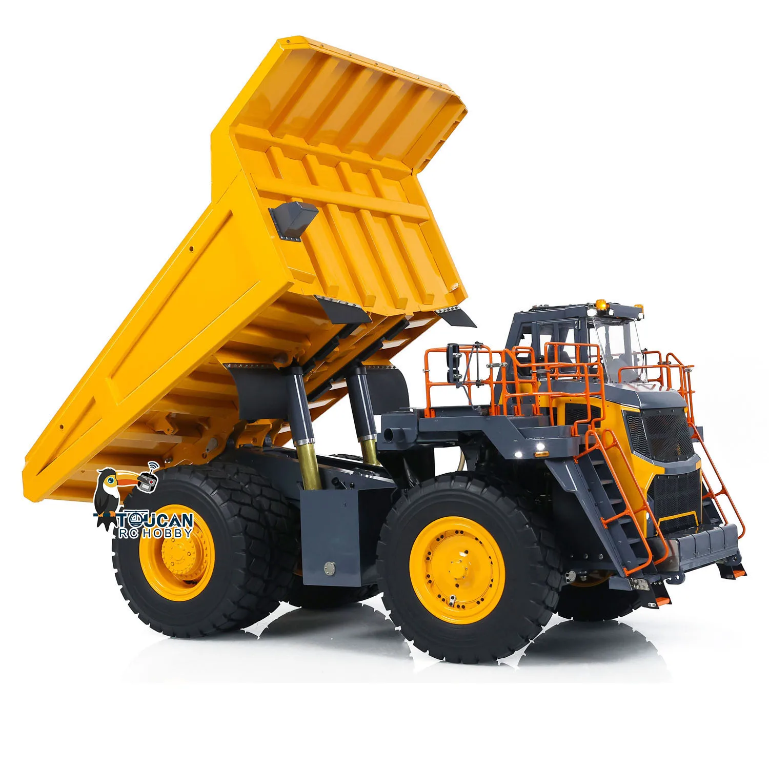 LESU 1/16 RC Hydraulic Mining Dumper Truck R100E Painted Assembled Wheeled Construction Vehicles Car Model Toys THZH1306 3