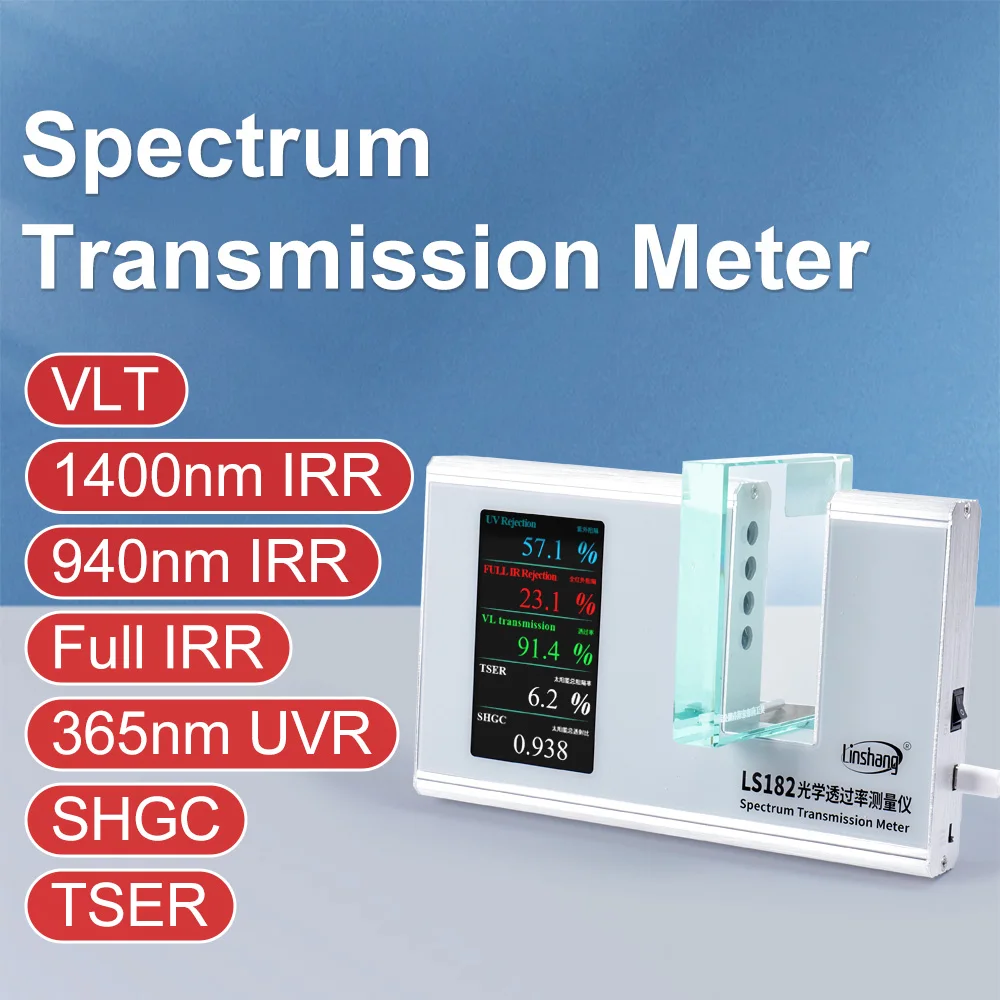 TSER Meter Solar Film Tester Light Transmittance Meter TSER SHGC Full IR Transmission Tester for Window Tint Film LS182