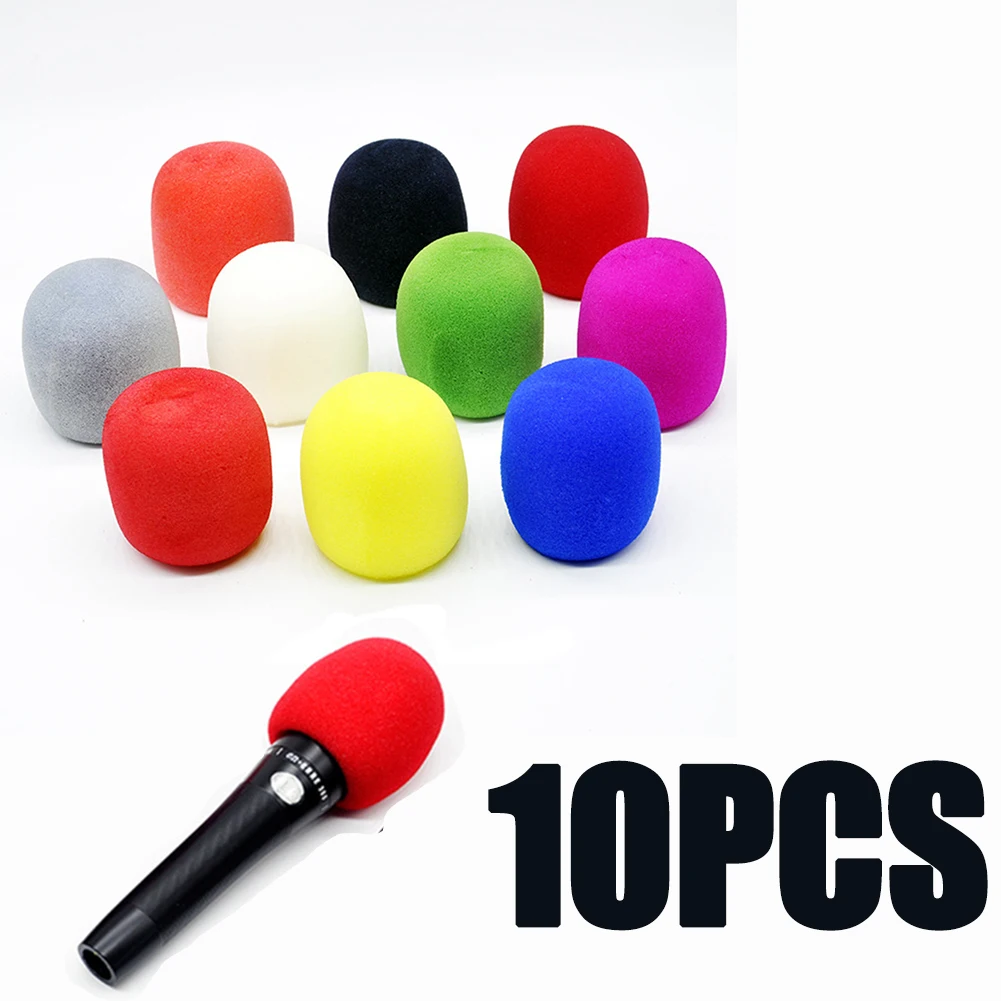 10pcs Thicken Microphone Foam Mic Cover Professional Studio WindScreen