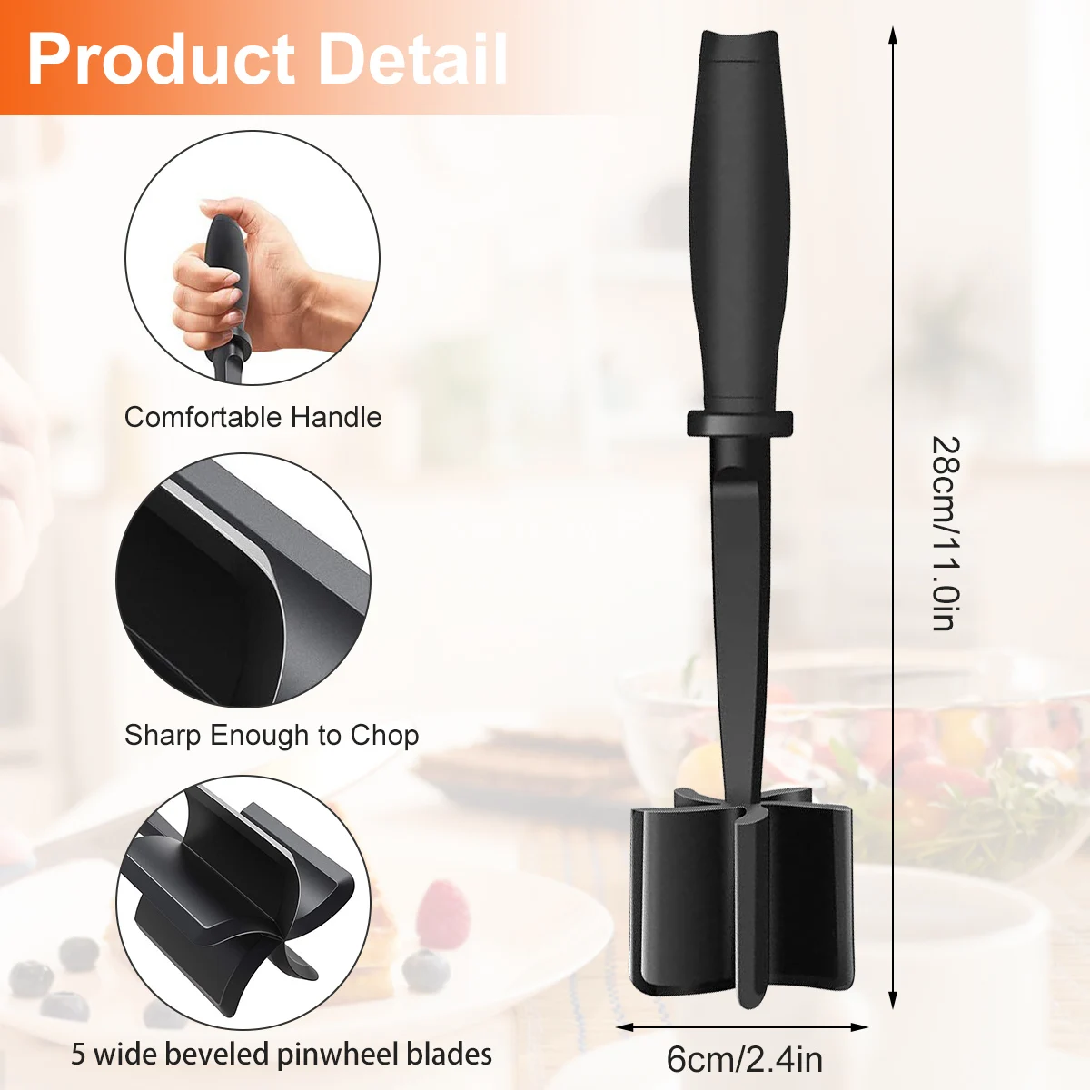 Meat Chopper burger press hamburger press Heat Resistant with Non-slip Handle Nylon Masher Multifunctional Hamburger Kitchen Tools