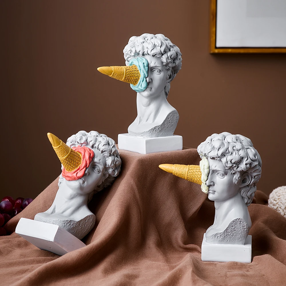 Nordic in bianco e nero David Head sculture poster e stampe quadri su tela  quadri immagini soggiorno decorazioni per la casa - AliExpress