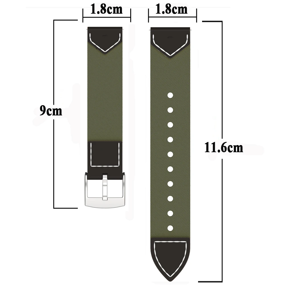 Denim Sport Wrist Strap - 18mm Easyfit Watchband Bracelet