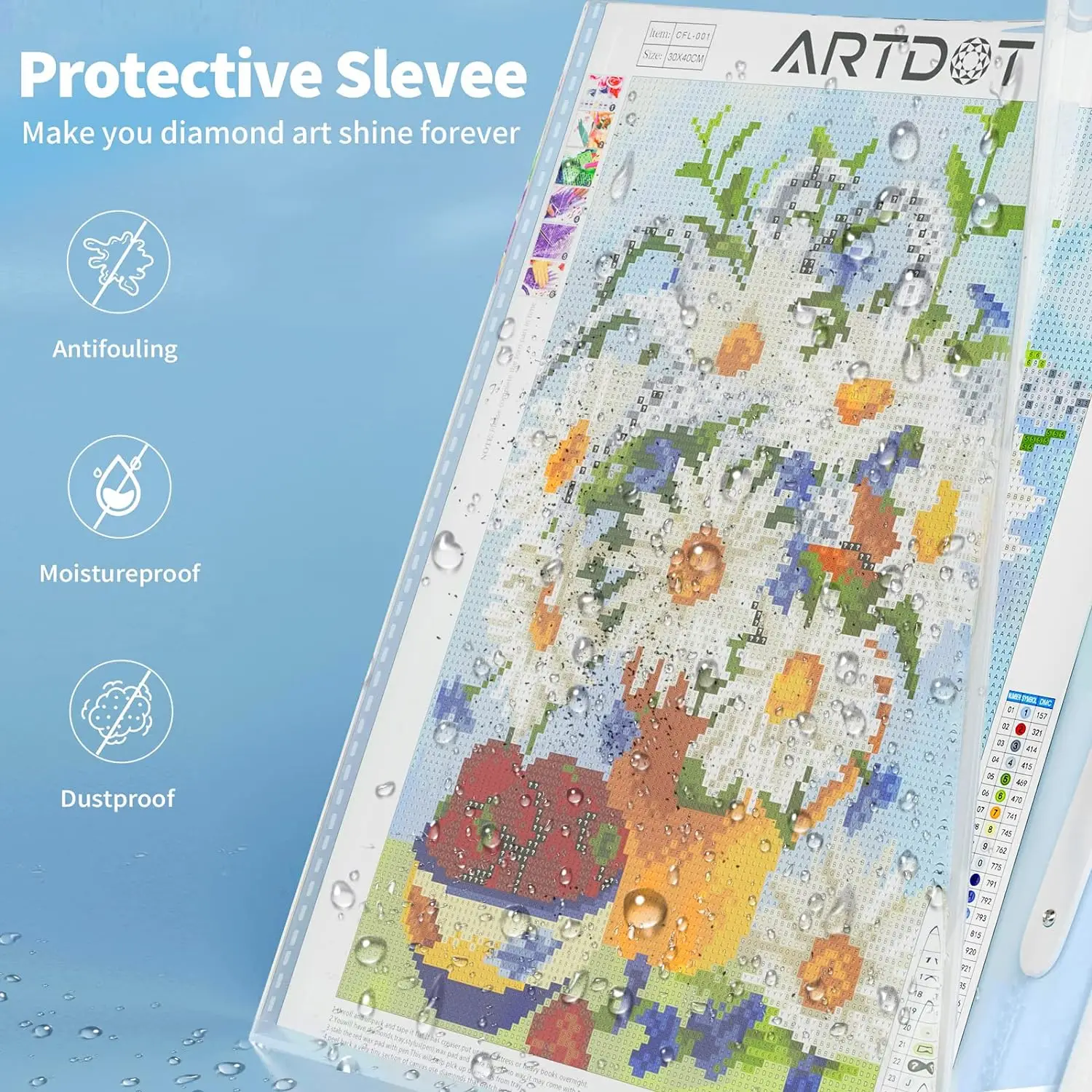 ARTDOT Storage Book For 5D Stitch Diamond Painting Art Tools A3 A2 A1 Storage Folder Diamonds Painting Kits Accessories