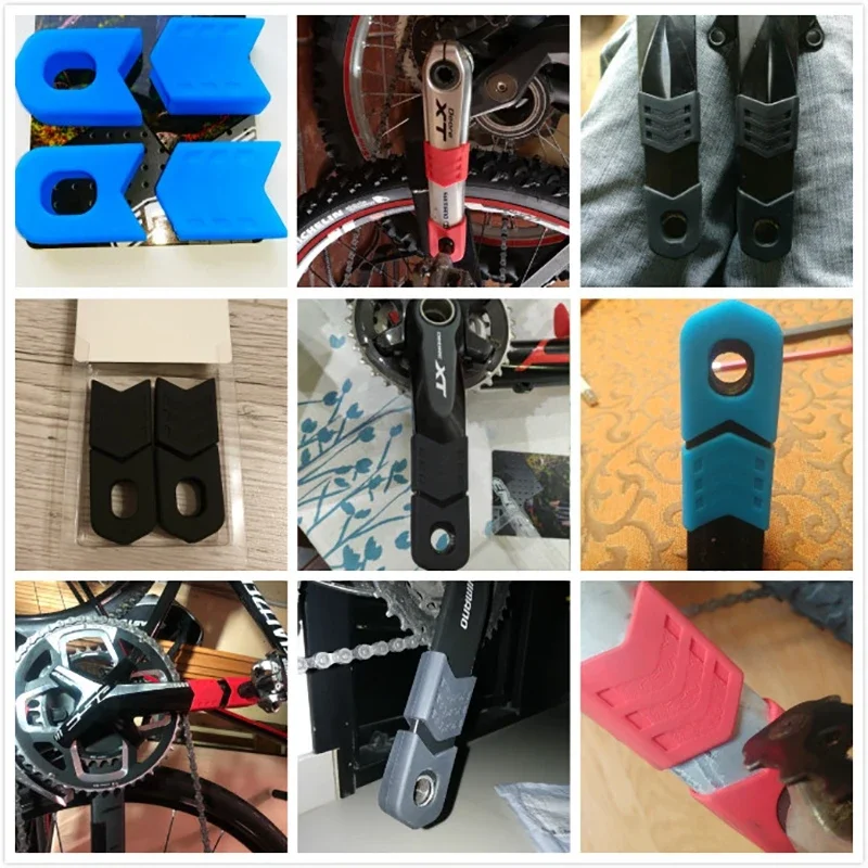 4PCS Universal Bicycle Crank Arm Protective Covers - Durable Mountain & Road Bike Accessories
