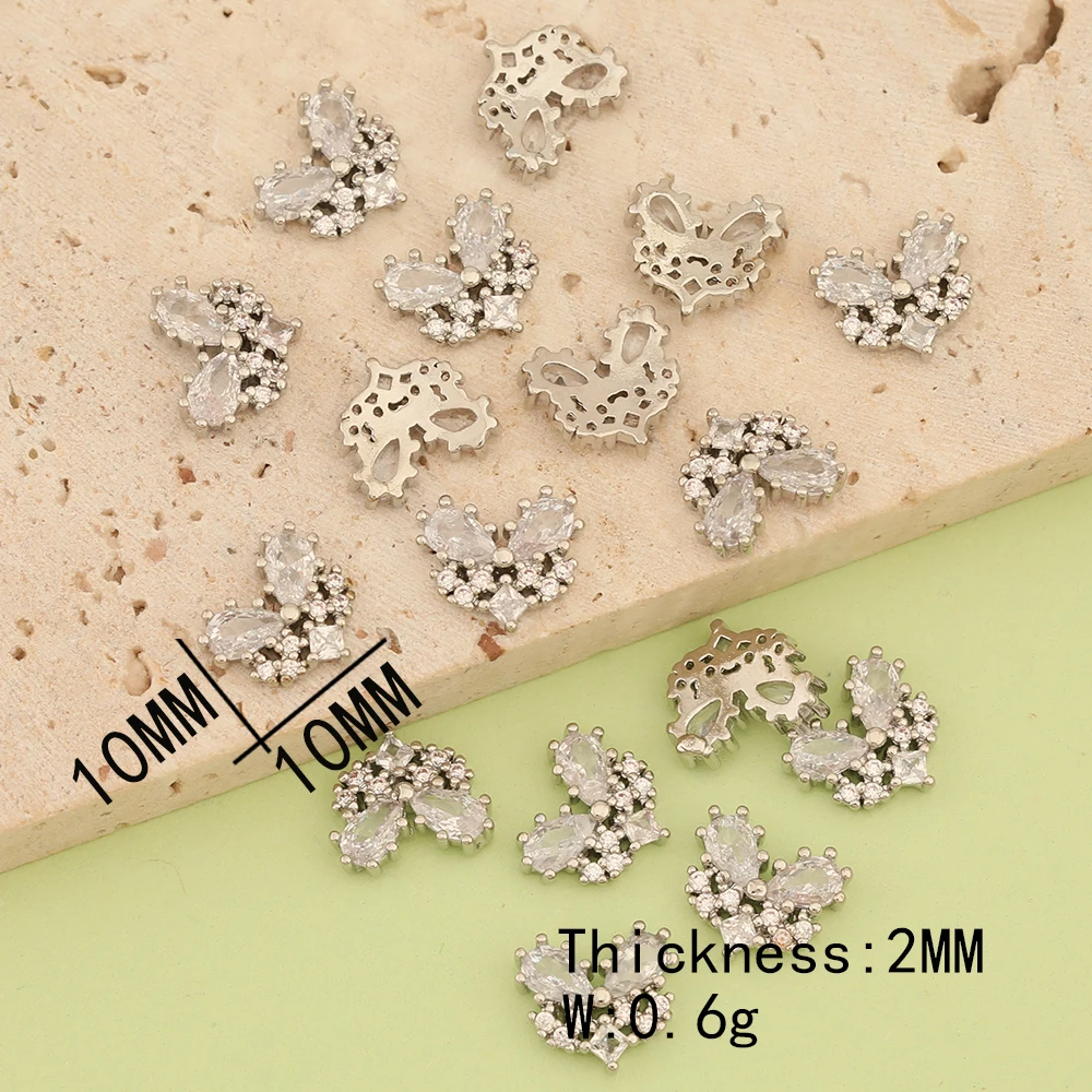 Cordial Design 40Pcs Jewelry Accessories/Hand Made/Cubic Zirconia Charms/Genuine Gold Plating/DIY Making/Fingernail Findings - cordial