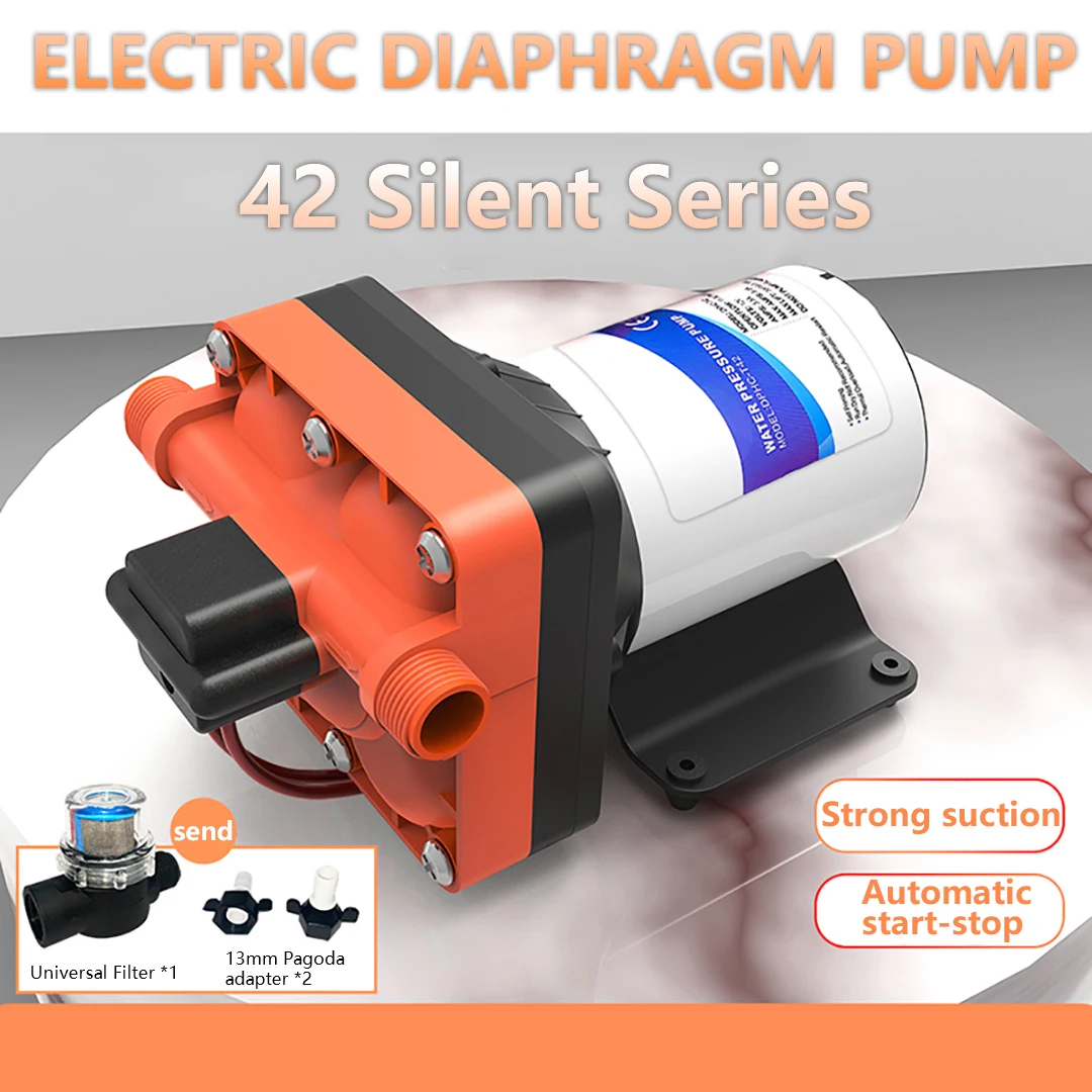 12V24VFourChamberSilentDiaphragmWaterPumpElectric30MLiftRV
