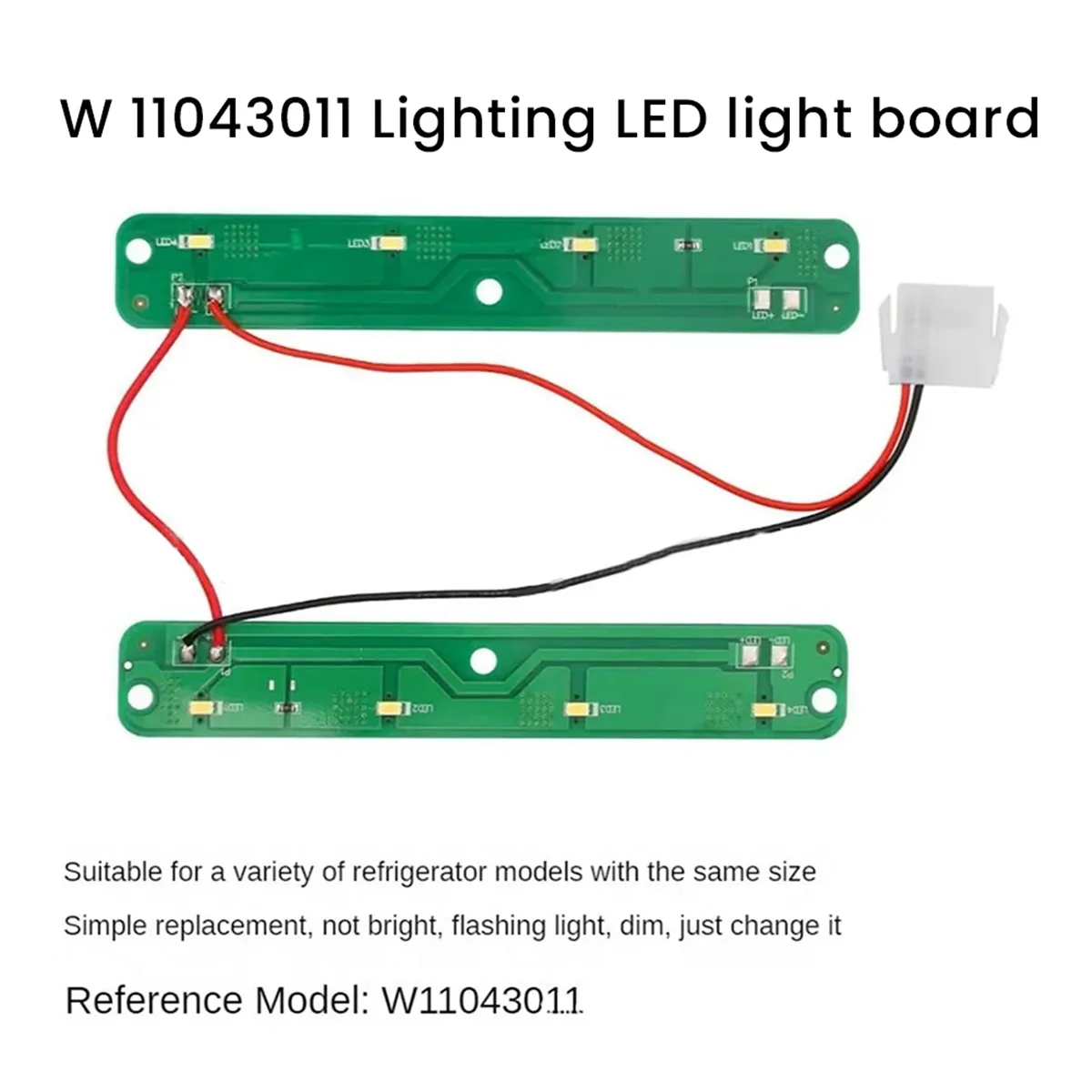 FZFZ 2Pcs Refrigerator LED Light Board for W11043011 PS12070396(PCB Only)Refrigerator LED Light