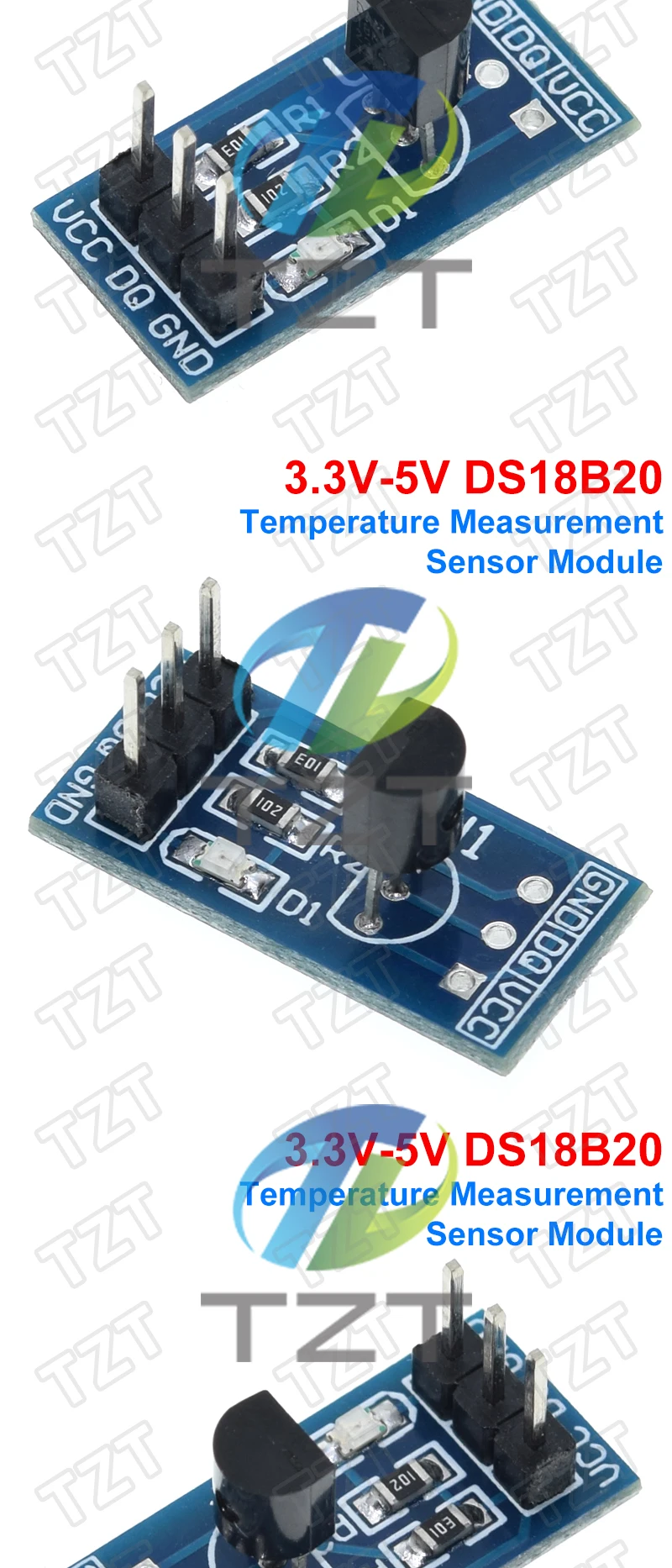 1/2/5 Stück TZT DS18B20 Temperaturmesssensormodul für Arduino – Detail 3
