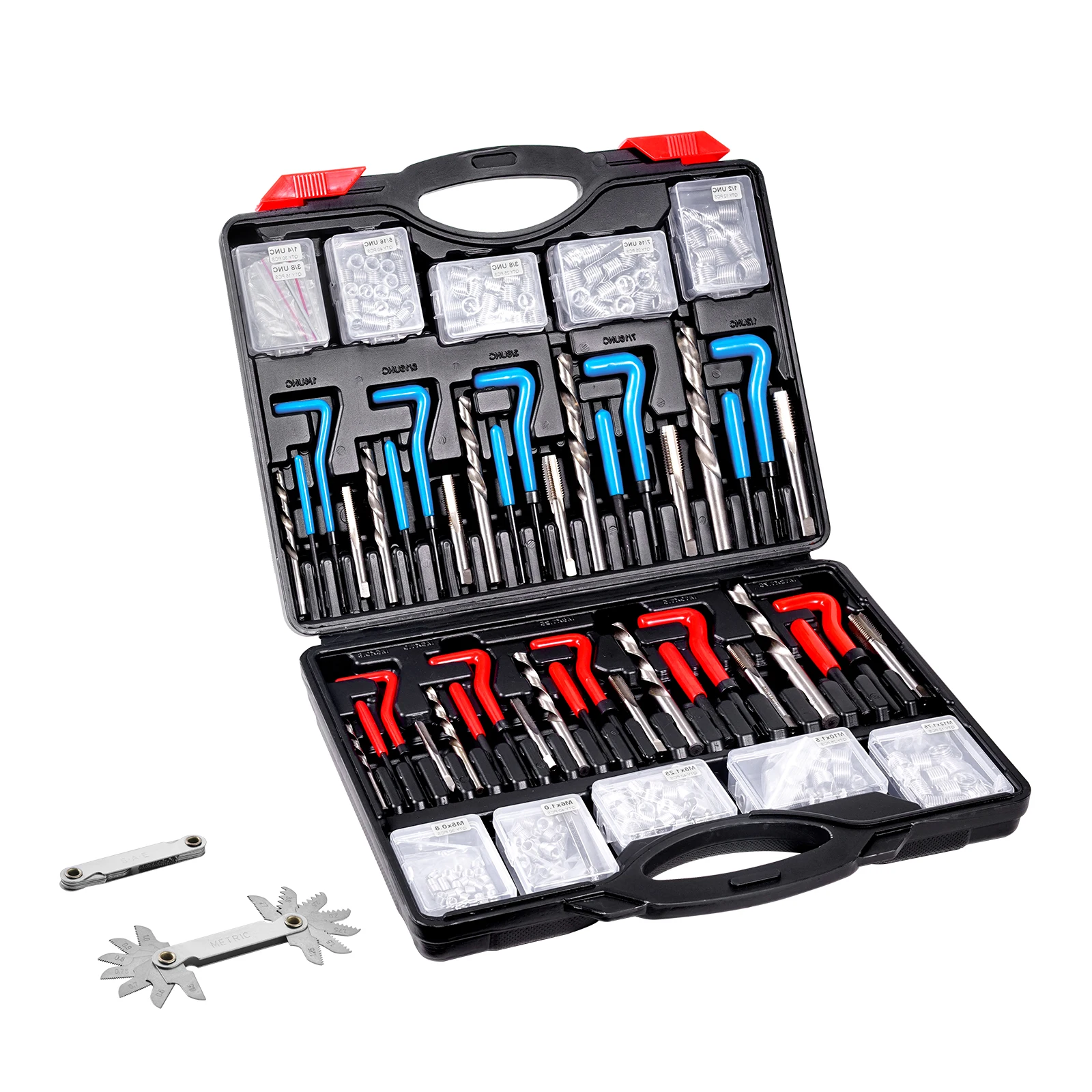 Thread Repair Kit with HSS Drill Bits and Stainless Steel Inserts