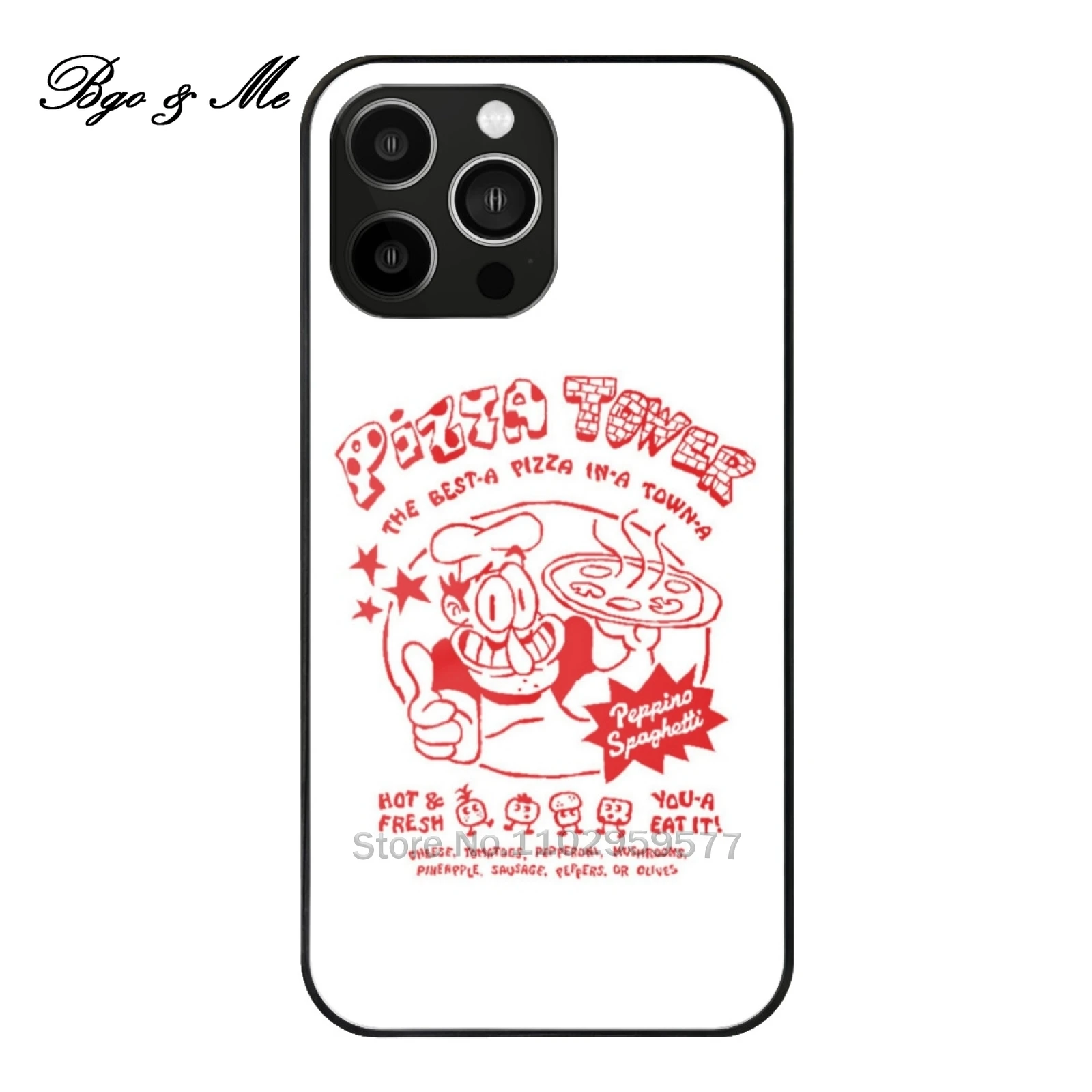 

Pizza Tower-Peppino Spaghetti Special Guest Tempered Glass Case On For Iphone 15 14 13 12 Pro Max Soft Silicone Cover