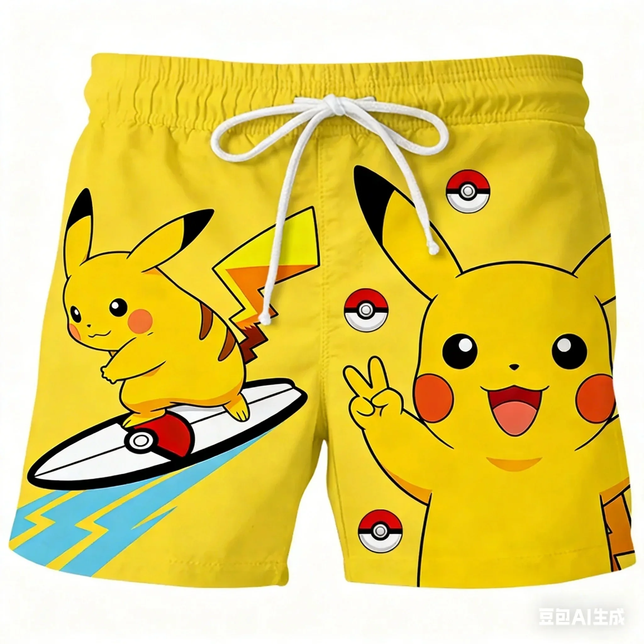 2026 Sommer Bestseller Anime Pokémon Mehrfachauswahl Personalisierte Shorts für Erwachsene und Kinder Modische Freizeit-Sportshorts – Detail 5