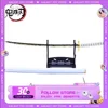 Demon Slayer Sword Agatsuma Zenitsu Nichirin Blade Anime The Demon Slayer Corps Knife Katana Keychain Weapon Model Kids Gift Toy 1