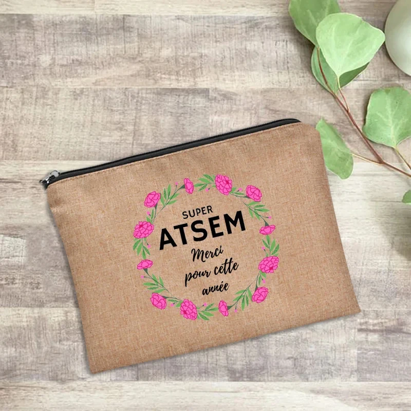 Super Atsem Cosmetic Bags Bachelorette Makeup Bag Toiletries Organizer Pouch Purses Back To School Teacher Gifts Make Up Bag 4