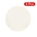 2Pcs Round White