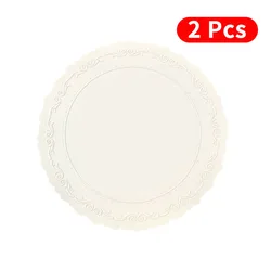 Round Silicone Table Mat - Heat Resistant, Waterproof, & Durable Non - Slip Kitchen Pad - One size (2Pcs Round White)