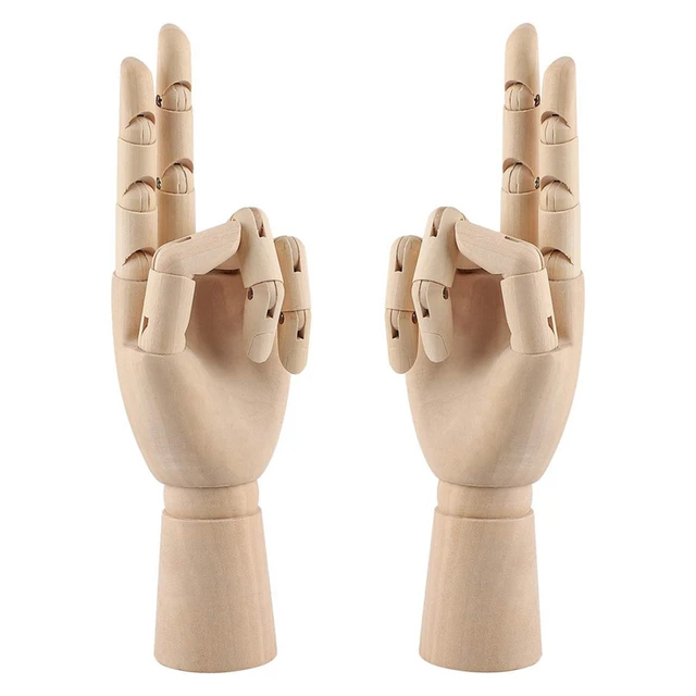 Wooden Hand Model, 2 PCS, 12 Inches Left And Right Hand Art Mannequin Figure  With For Hand Jewelry Display, Decoration - AliExpress