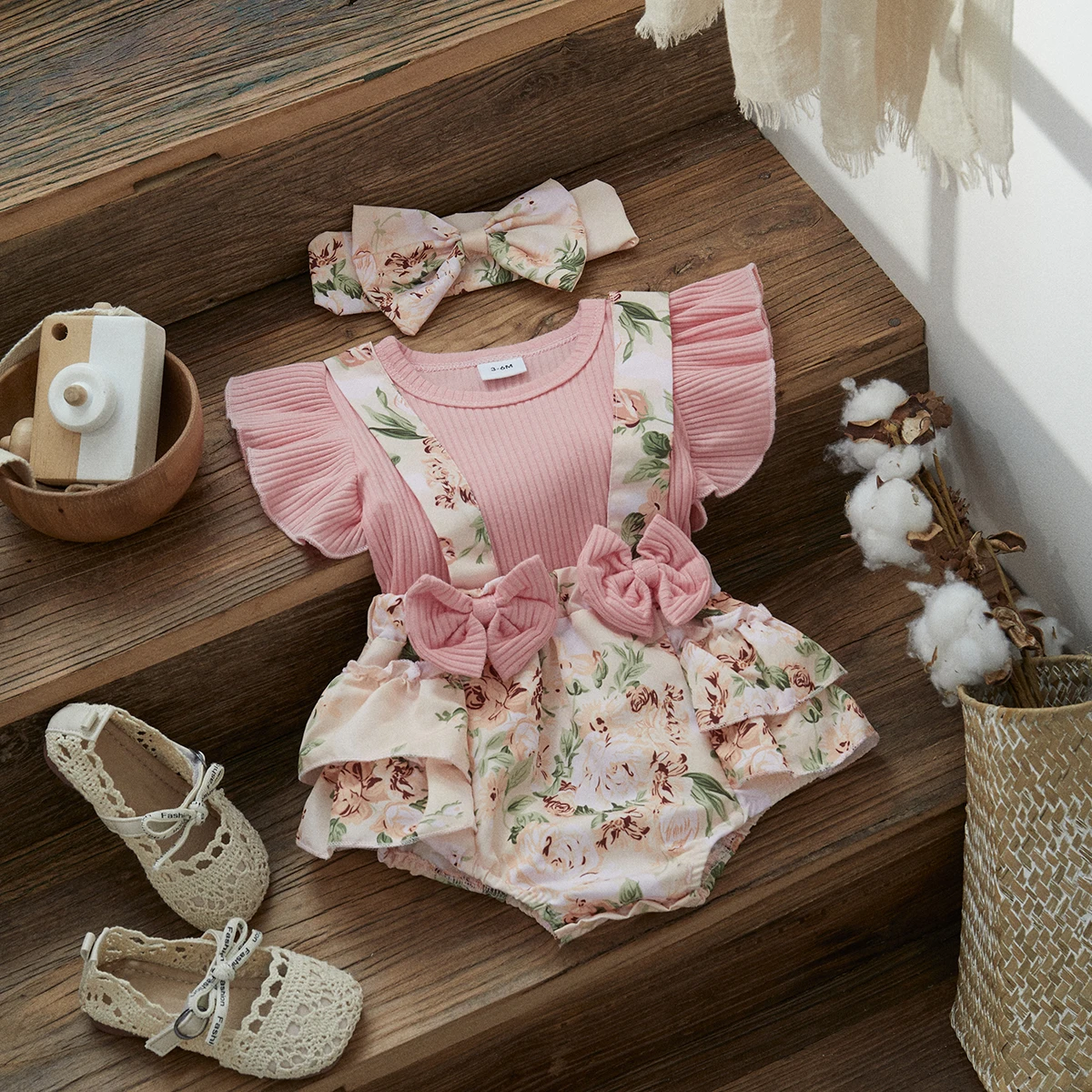 Ranitas Bebe Niña Pelele Floral Para Bebé Niña Algodón 100%, Sin