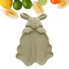 Easter Bunny Platter Bunny Shape Appetizer Tray Easter Wooden Serving Plates Rustic Decorative Charcuterie Board For Parties 1