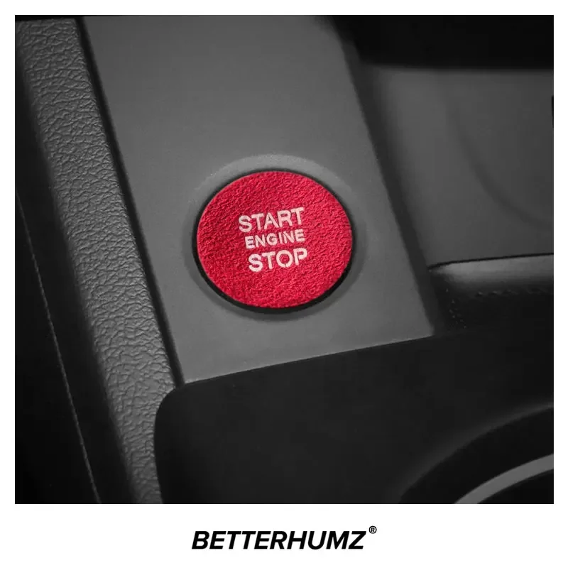 Car Interior Trim For Audi A4 A5 B9 B8 A6 A6L A7 C7 Q3 Q5 8R S3 RS3 8V Made of Alcantara Engine Start Stop Button Sticker Trim Car Interior Tuning