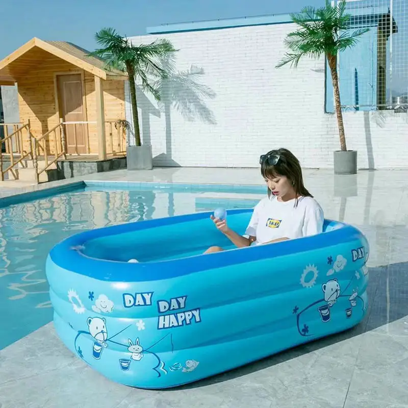 Large Inflatable Square Swimming Pool for Kids