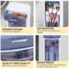 360 Rotation Makeup Brush Organizer, Wall-Mounted Bathroom Counter Organizer with Drawer Storage Box Holder 4