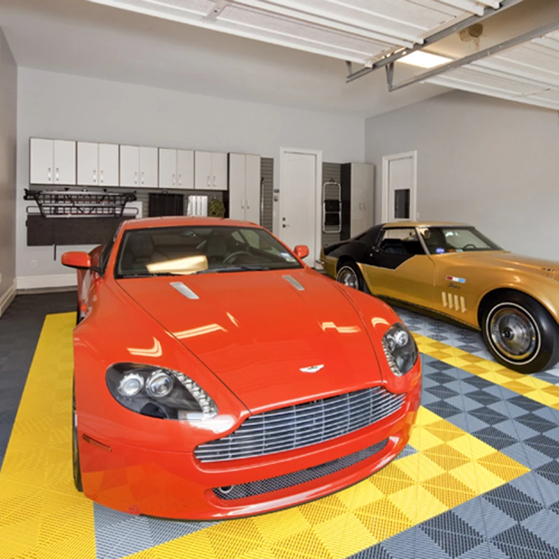 Free Sample 40x40x1.8cm Thick Free Design Anti Slip Garage Tiles