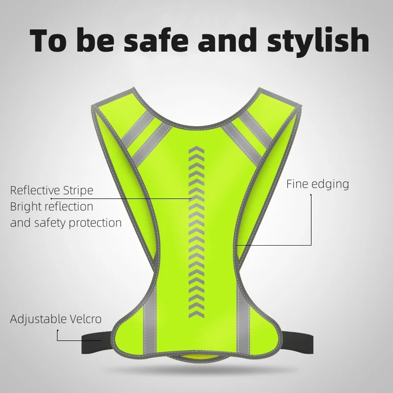 Night Running Fitness Guide Reflective Vest Reflective Clothing Emergency Guidance Clothing Cycling Safety Protective reflective safety vest