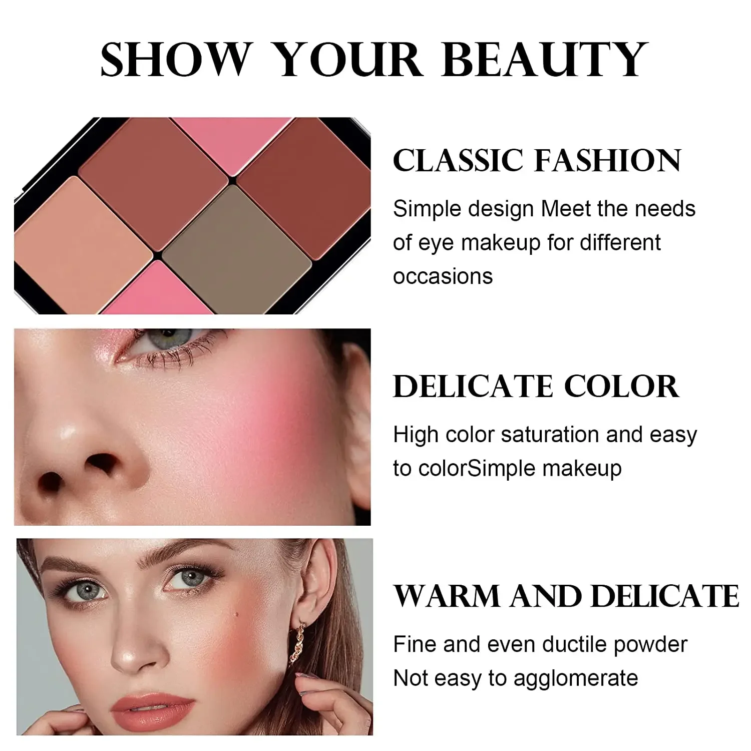 Blush Palette Creamy Matte Rouge Concealer All-in-One Makeup 16 Colors