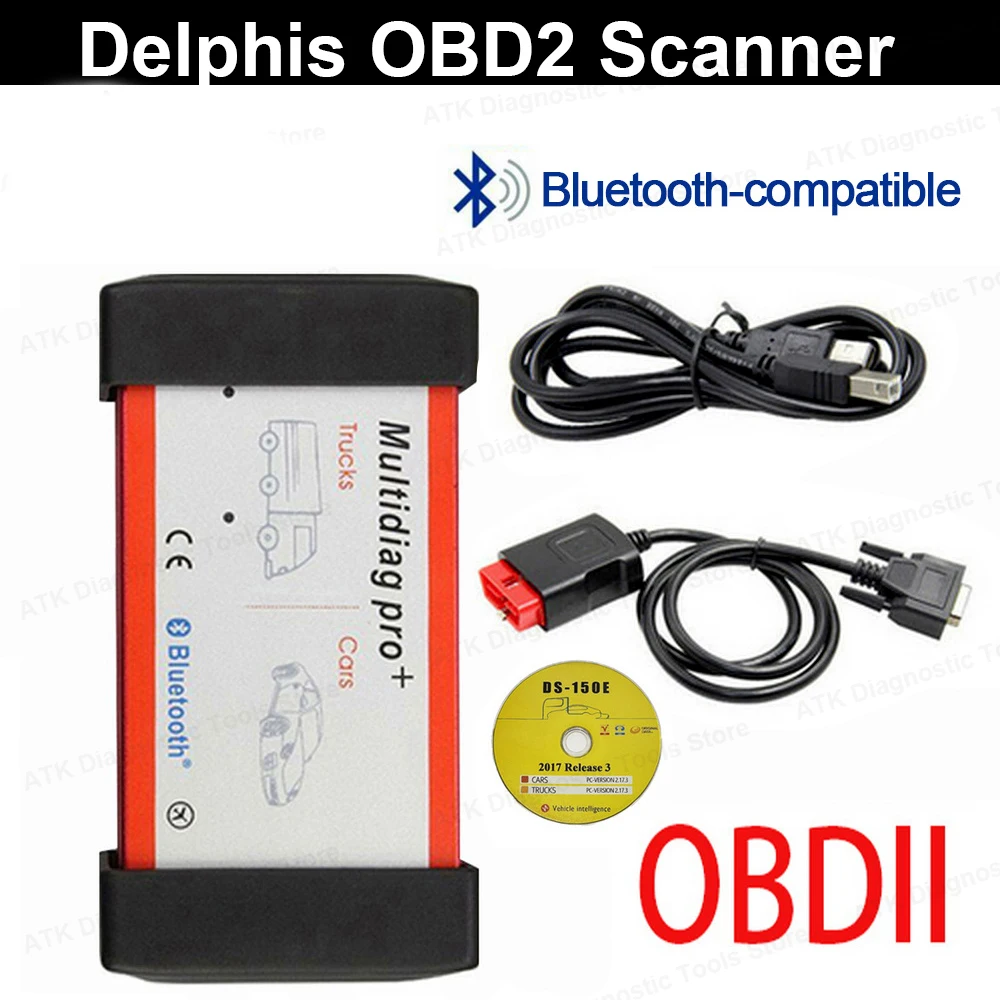 

2024 Diagnostic Tool Multidiag V3.0 double board Bluetooth Car Truck DS-150E OBD tcs 2021.11 DS100 OBD2 Scanner Auto tools