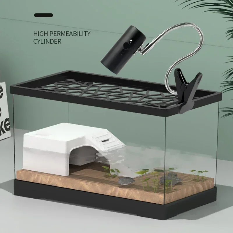 Transparent Aquariums and Fish Tanks Plastic PET Anti Drop Detachable Turtle Tank Aquarium Turtle Goldfish Tanks Breeding Box