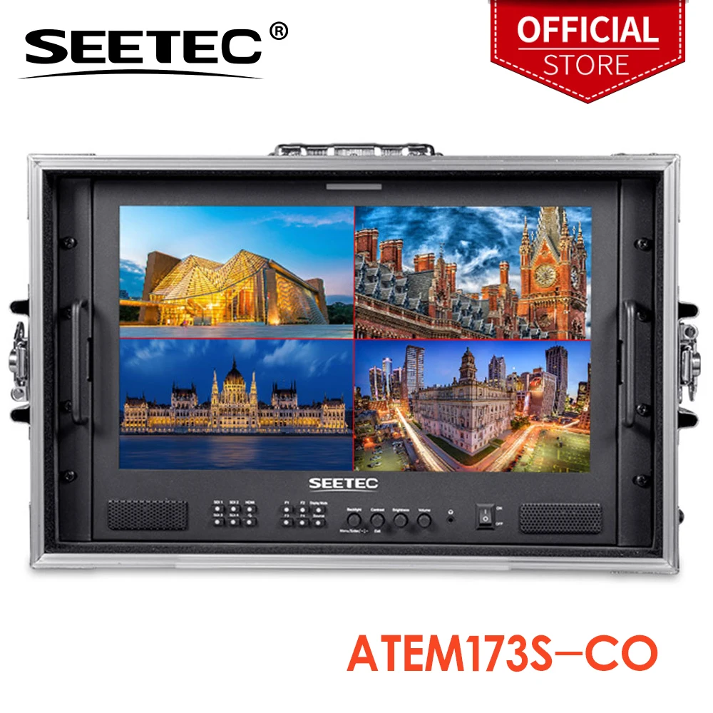 Seetec-マルチカメラ放送受信機,17.3インチ,フルHD 3g-sdi hdmi,1920x1080,取り付けが簡単なアルミニウムハウジング