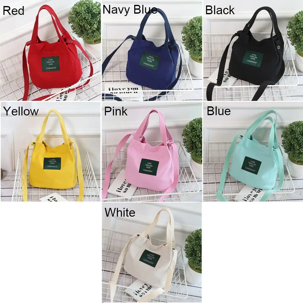 Fashion College Style Letter Canvas Bag Large Capacity Letter Shoulder Bag Travel Canvas Crossbody Bag Shopping Tote Handbags