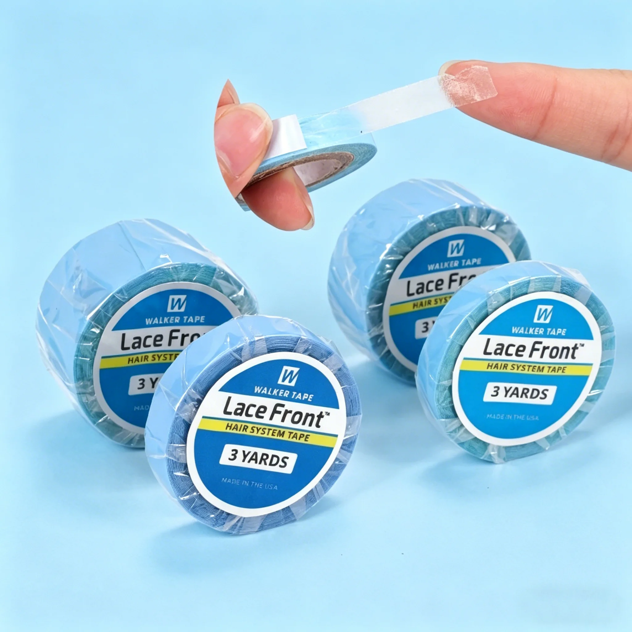 0.8cm/1.0cm/1.27cm/2cm/2.54cm 폭 워커 레이스 프론트 테이프 3야드 방수 강력 고정 테이프 (레이스 가발용)
