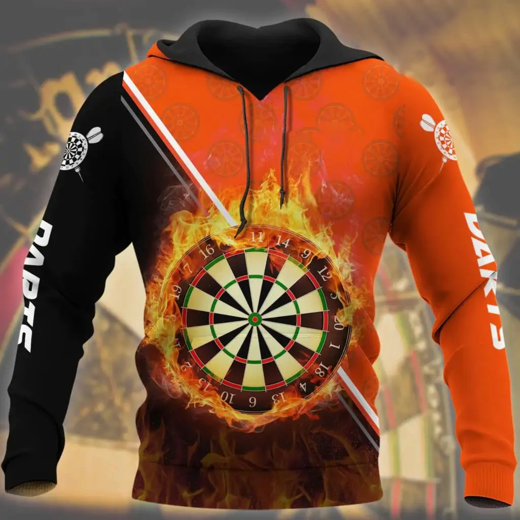 

Fun Darts Target Print Men's Hooded Sweatshirt Top Personalized Trend Unisex Pullover Street Cool Hobbies Unisex Hoodie Clothing