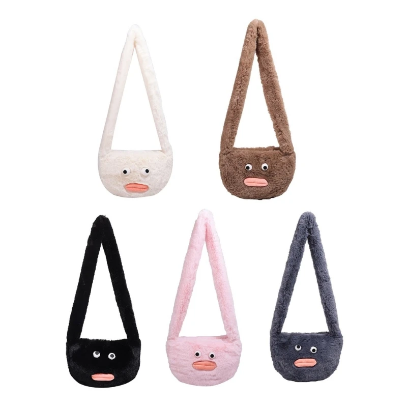 

Plush Underarm Bag, Ladies Plush Shoulder Bag, Women Y2K Furry Purse Plush Tote Bag for Autumn and Winter